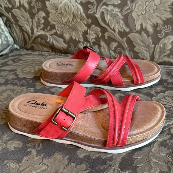 Clark’s BRYNN HOPE Coral Memory Foam sandals Women Sz 8.5 M - Picture 3 of 11